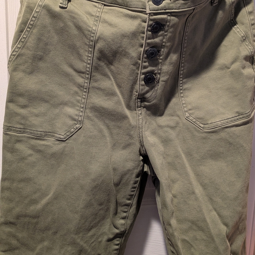 LC Lauren Conrad Women's Olive Flare Jeans